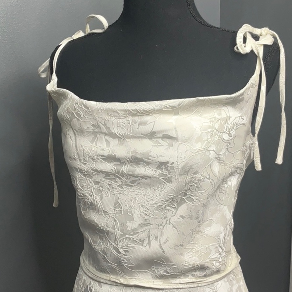 Tie Back Wedding Dress